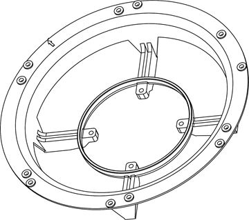 Picture of 8" Fan Motor Basket - Plastic